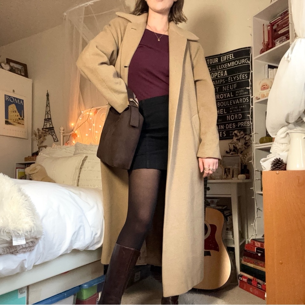 pendleton vintage made in the usa long wool camel coat